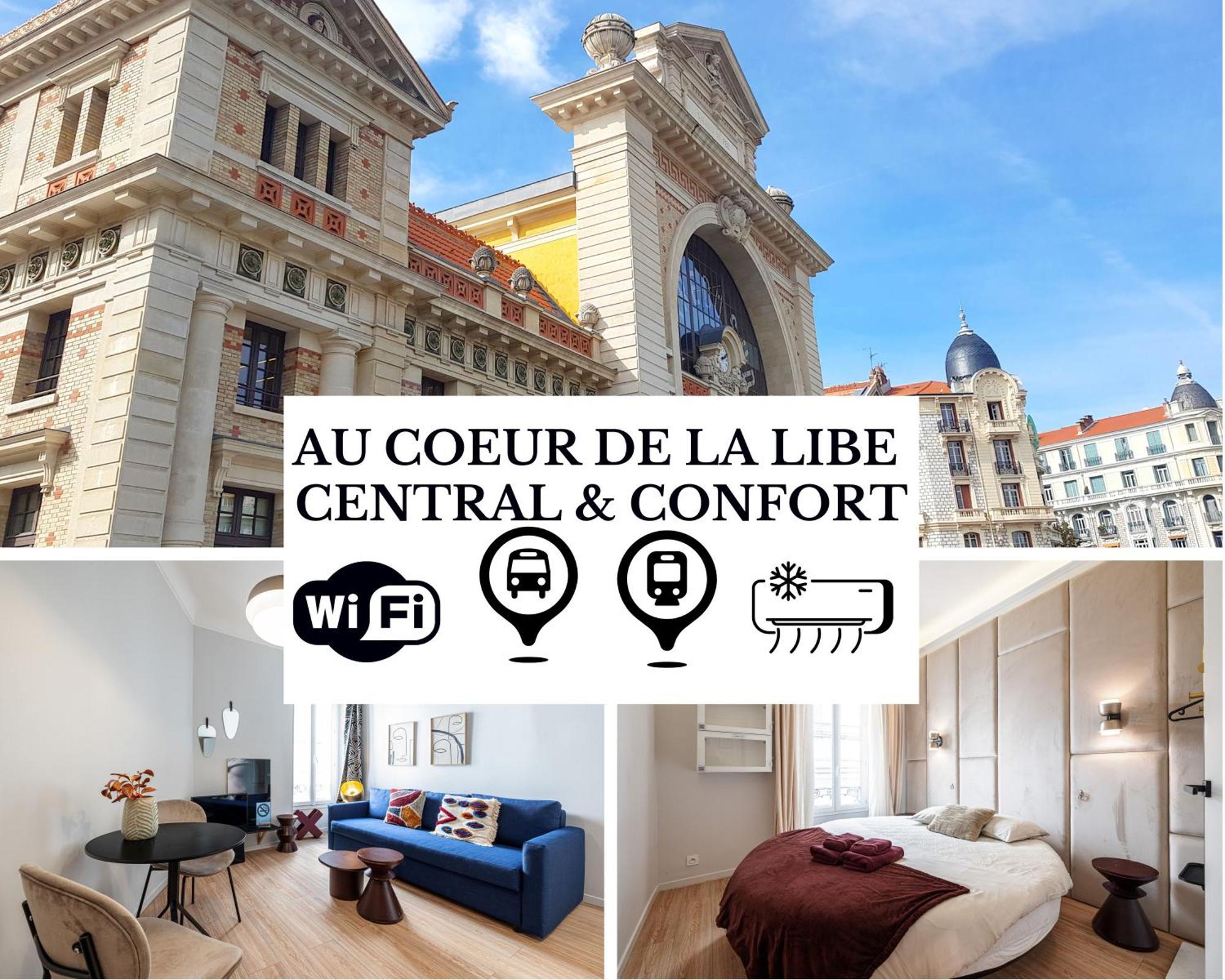 Au Coeur De La Libe - Ac - Central - Pres Tram Et Supermarches - Lit Xxl Ницца Экстерьер фото